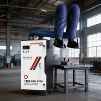 Extracteur de fumées de soudage portable à bras simple ou double pour atelier de fabrication de machines d'ingénierie
