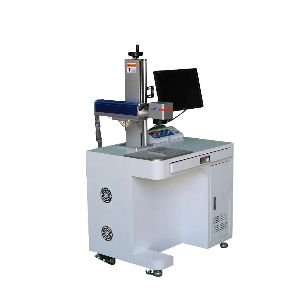30w jpt mopa 3d engraving and cutting laser marking cabinet machine metal credit cards