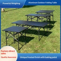 Table pliante portable d'extérieur en acier au carbone, ultralégère, pour pique-nique, camping, barbecue