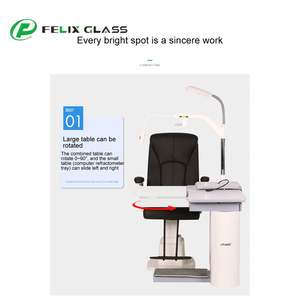 Unidad de Mesa y Silla de Optometría CP-600C FELIX OPTICAL, Construcción de Vidrio Óptico, Mesas Elevables Combinadas, Diseño Confortable, 1 Año de Garantía - Product Image 4