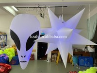 Ballon gonflable en forme de tête d'extraterrestre lumineux pour la décoration sur le thème de l'espace
