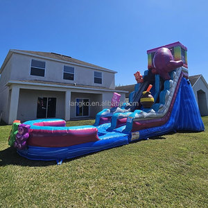 Inflatable thư bị trả lại nhà với trượt nước hồ bơi <span class=keywords><strong>Slide</strong></span> gấu kẹo trượt nước cho hồ bơi - Product Image 2