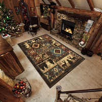 Tapis Kilim en Polypropylène Grande Surface 7'10"x10'5" Motif Géométrique Tissé Velours Cristal Réversible Résistant aux Taches - Meilleures Ventes