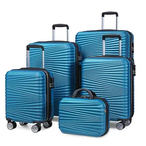 :Hot Sale Simple 5 Pcs Traveling Luggage Set Hot Sale PP Travel Trolley Suitcase Trolley Bag