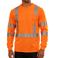 Chemise de sécurité haute visibilité en tissu polyester fluorescent imperméable DP0158, bandes réfléchissantes de 5 cm de large, classe 2 ANSI, toutes saisons, extérieur