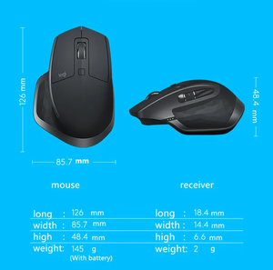 Souris sans fil de bureau double mode 2.4G MX3 USB - Product Image 2