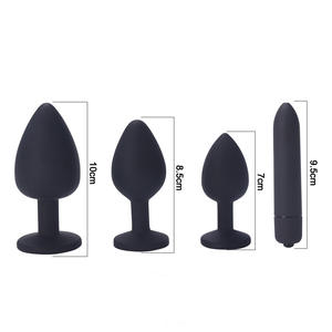 Tapón Anal de Silicona Suave Delove, Joyería de Cristal para Vagina, Juego de 3 Tamaños con Vibrador y Bala para Masturbación - Product Image 5