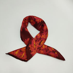 <span class=keywords><strong>Bandana</strong></span> di seta 100% <span class=keywords><strong>rossa</strong></span> su misura 14mm raso piccolo quadrato puro stampa 55*55cm sciarpa da taschino scialle donne sciarpa per la testa Hijab - Product Image 1