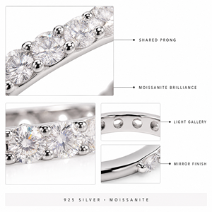 Gioielli Trendy <span class=keywords><strong>con</strong></span> Cristalli D Color a Fila Singola, Strass in Argento S925 Placcato Rodio, Taglio Pavé 2mm Moissanite - Product Image 3