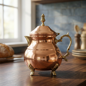 Théière en cuivre massif - Product Image 1