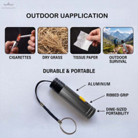 Encendedor USB-C Portátil Personalizado con Botón de Encendido (Encendido por Presión Prolongada) y Cordón Automático para Uso en Movimiento