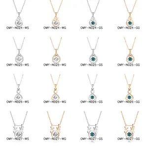 High Quality Silver Necklace Cubic Zirconia Pendent Dainty 18k Gold Plated 925 Sterling Silver Love Knot Necklace