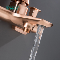 Robinet de baignoire en laiton or Rose, pour salle de bain, robinet mélangeur de douche, Installation murale