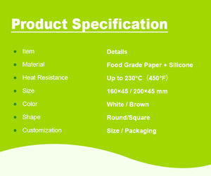 Feuilles de papier parchemin enduit double face antiadhésif bon marché 100% pâte de bois vierge 40gsm pour biscuits pain blanc ou nature - Product Image 4