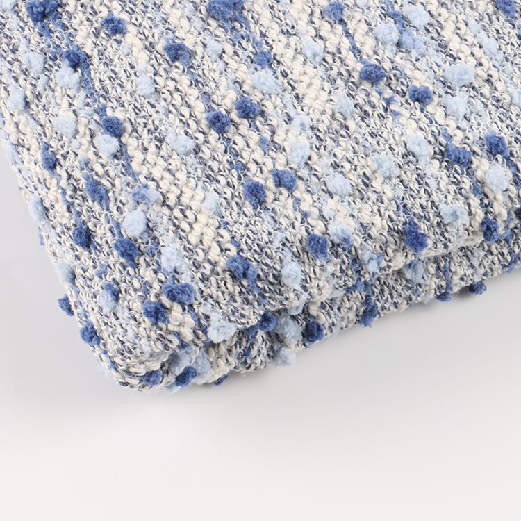 Оптовая продажа, красивая твидовая ткань, модная пряжа, трикотажная ткань для платья