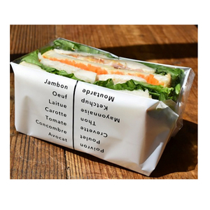 Disposable bread paper sandwich packing bags with clear window