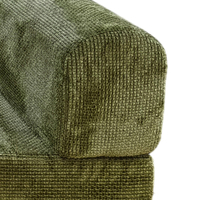 Sofá Cama Plegable 4 en 1 de Corduroy sin Estructura, Sofá de Dos Plazas sin Montaje, Sofá Cama Plegable Comprimido