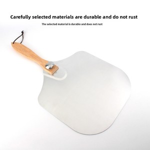 Pala para <span class=keywords><strong>Pizza</strong></span> Plegable de Aluminio de 12 Pulgadas con Mango de Madera, Resistente a Altas Temperaturas, Anti-quemaduras, Juego de Herramientas para Transferir y Cortar <span class=keywords><strong>Pizza</strong></span> - Product Image 3