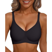 Soutien-gorge Confortable Blanc Grande Taille avec Bonnets 3D, Soutien Doux, Rembourré, Push-Up, Sans Coutures, Sans Armatures, en Nylon Tricoté, pour Usage Quotidien Femme