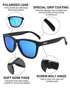 Kacamata Hitam Polarisasi Gaya Hidup UV400 untuk Wanita dan Pria, Bingkai PC Bebas BPA, Lensa TAC, Logo Kustom, Laris Manis - Product Image 5