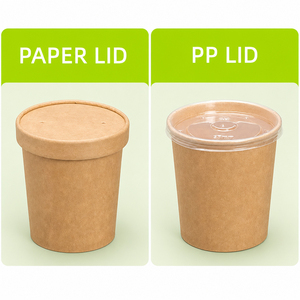Ciotola per Zuppa in Carta Kraft Usa e Getta con Coperchio in PP, Contenitore Personalizzato Antisgocciolamento per Alimenti Caldi da <span class=keywords><strong>Asporto</strong></span> - Product Image 5