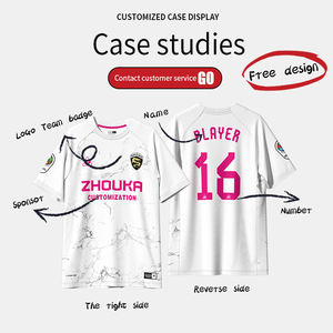 Футбольная форма для клубных команд, модель S24, 100% полиэстер, сублимационная печать, индивидуальный логотип, производство OEM, бренд ZHOUKA, Китай, Гуандун. - Product Image 5