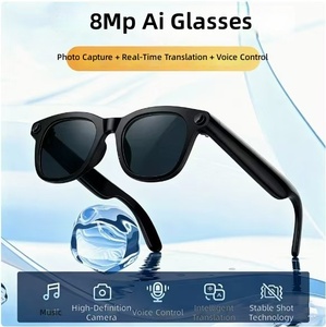 Lunettes de soleil intelligentes à monture épaisse et facettes rondes avec caméra, audio sans fil, technologie UV400, audio à oreille ouverte, pour la conduite en extérieur - Product Image 4