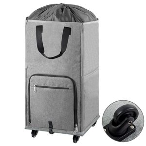 Rolling <b>Laundry</b> <b>Basket</b> <b>With</b> <b>Wheels</b> Freestanding Rolling <b>Laundry</b> Hamper Collapsible Large <b>Laundry</b> Hamper <b>With</b> Removable Base - Product Image 1