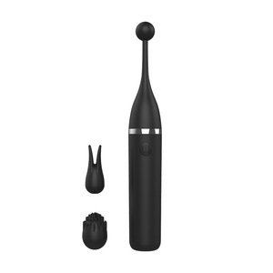Vibrateur RH 3-en-1 avec têtes interchangeables, 10 fréquences, 100 % étanche, rechargeable par USB, sensation de toucher réel, respectueux de l'environnement, effet retardateur - Product Image 5