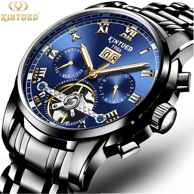 KINYUED J014 High Quality Automatic Watch Casual Men Watches Stainless Steel Top Brand Luxury Business Fashion