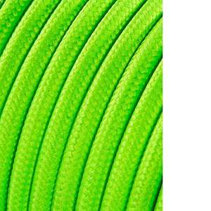 Câble tubulaire H03VV-F 2 x 0,75 mm jaune fluorescent, 5 m, idéal pour les connexions électriques et les rallonges - Product Image 1