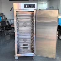 Chariot chauffant pour aliments en acier inoxydable robuste avec roues pour cuisine commerciale