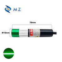 Pièces d'équipement laser Mise au point réglable D16mm 520nm 50mW Lentille en verre CW Machine industrielle Module laser à ligne verte