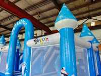 Toboggan gonflable géant Combo Penguin Theme Frozen Funland Winter Party Kids Jump House Jeu d'extérieur