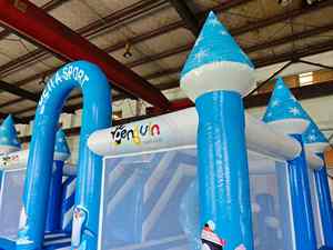 ענק שקופית שקופיות קפיצה פינגווין נושא פינגווין קפואה חורף חורף ילדים לקפוץ הביתה משחק חיצוני - Product Image 4