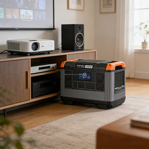 Station d'alimentation portable 2400W 2000W 2000Wh, prise EU, charge rapide, batterie LifePO4, pour travaux en extérieur et alimentation de secours à domicile - Product Image 1