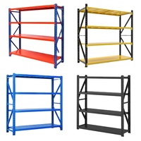 Étagères de Rangement Métalliques Réglables pour Entrepôt, Présentoir Industriel en Acier, Rayonnages pour Maison, Supermarché et Garage