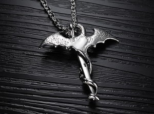 남성 패션 락 목걸이 펑크 스테인레스 스틸 칼 목걸이 남성 - Product Image 4