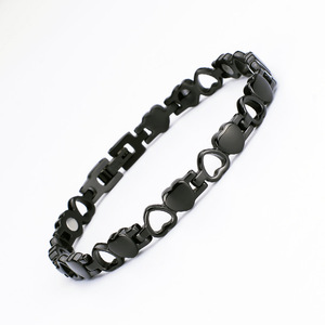 Gelang Pesona Baja Anti Karat Berlapis Emas Laris Manis, Desain Hati Berongga Model Terbaru Terapi <span class=keywords><strong>Magnet</strong></span> Trendi untuk Pasangan - Product Image 3