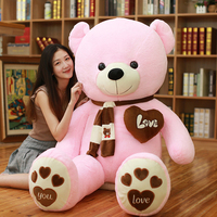 OEM ODM CE Peluche personnalisée en fourrure douce, jouet en forme d'ours, animal surdimensionné, Saint-Valentin, ours en peluche de 1m