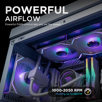 Ventilateur de refroidissement pour boîtier d'ordinateur Asiahorse ARGB 120 mm à roulement hydraulique haute performance, compatible avec les systèmes Lian Li, conçu pour les configurations de PC de jeu personnalisées