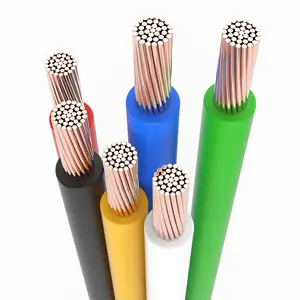 pvc insulated stranded AWG4 AWG6 AWG8 AWG10 AWG12 AWG14 AWG16 single core cable