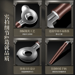 Noodle Shaving Knife 304 Stainless Steel Aluminum Handle Pasta Cutter Kitchen Tool Manual Noodle Scraper - Product Image 4