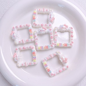 UV Color Plated Sanlio Straight Hole <b>Photo</b> <b>Frame</b> Beads DIY Mobile Phone Chain Jewelry Accessories <b>Acrylic</b> Loose Beads - Product Image 6