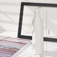 Vase à fleurs en céramique blanche, décoration de luxe pour la maison, élégant centre de table moderne, arrangement pour bureau ou mariage