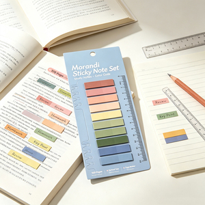 ชุดกระดาษโน้ตมอรันดี 10 สี แบบมีกาวในตัว แผ่นบันทึกเขียนได้ แถบอินเด็กซ์สำหรับใช้ในสำนักงาน - Product Image 6