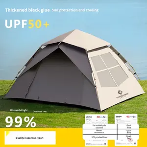 Katlanabilir Taşınabilir Otomatik Kalınlaştırılmış Yağmur Geçirmez Çift Katmanlı 210D Oxford Tam Set Kamp Yaz Park Çadırı - Product Image 2