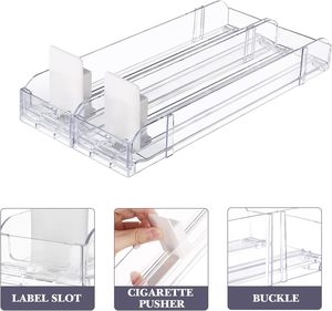 Vente directe usine : Organisateur de bouteilles en plastique transparent avec système de poussée à ressort réglable - Product Image 5