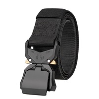 Ceinture d'entraînement tactique pour hommes Nouveau double rabat en alliage d'aluminium à dégagement rapide pour boucle Tissu élastique en nylon pour le camping