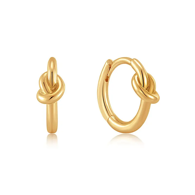 Fashion Elegant Women's Accessories Design Huggies Earrings Design Circle 18k Gold 925 Silver Hoop Earrings